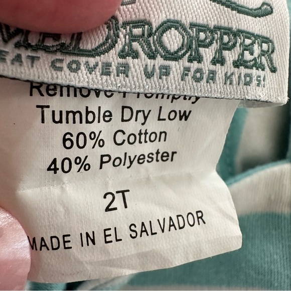 The Name Dropper girls 2T Aqua Stripe Swim Cover Up Dress Sundress beach Pool - Picture 5 of 5